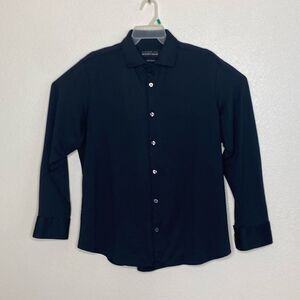 MIZZEN + MAIN Men’s Black Button Up Shirt Size  M